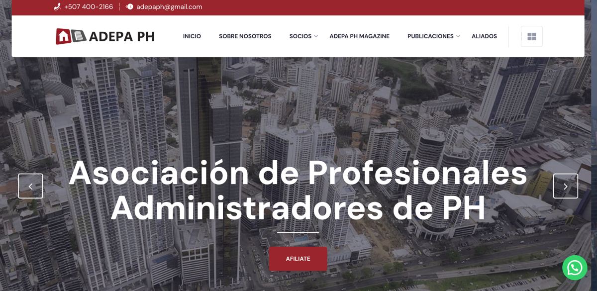 Sitio web Adepa PH